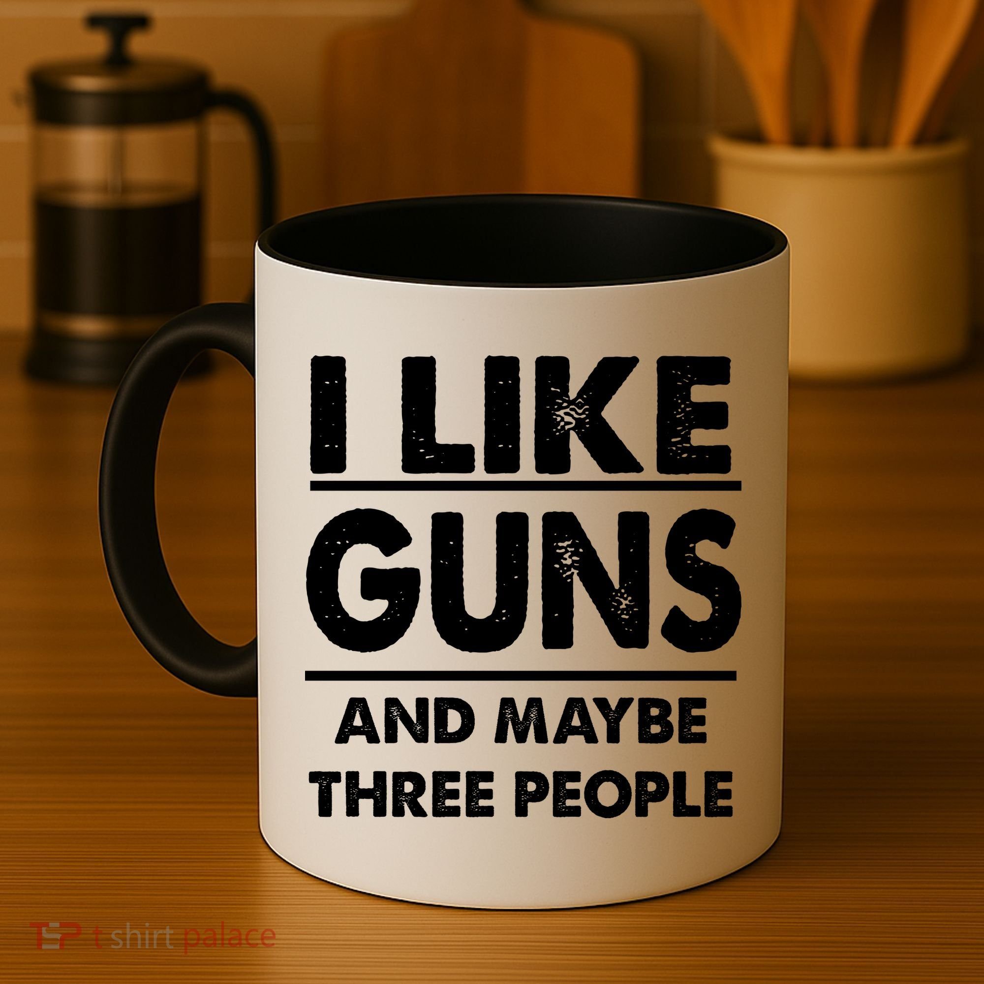 I Like Guns And Maybe Three People Coffee Mug