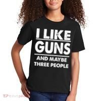 I Like Guns And Maybe Three People Kids T-Shirt thumb 2
