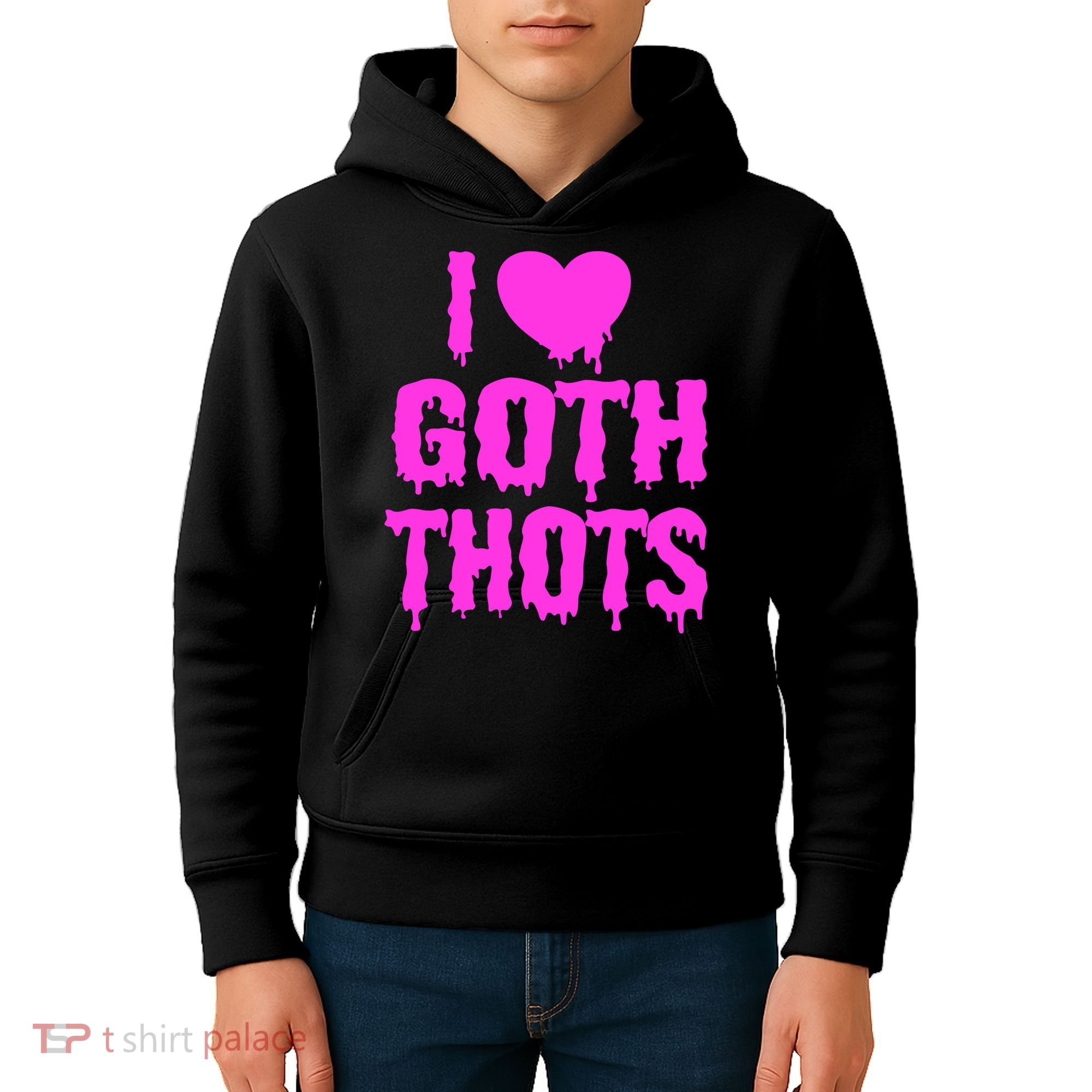 I Love Goth Thots Kids Hoodie