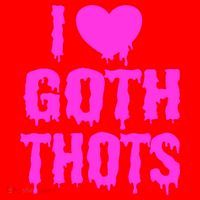 I Love Goth Thots Santa Hat thumb 1