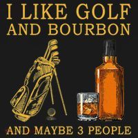 I Like Golf And Bourbon And Maybe 3 People Funny Golf Women's Hoodie thumb 2