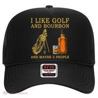 I Like Golf And Bourbon And Maybe 3 People Funny Golf Hat thumb 0
