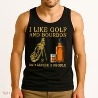 I Like Golf And Bourbon And Maybe 3 People Funny Golf Tank Top thumb 3