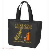 I Like Golf And Bourbon And Maybe 3 People Funny Golf Tote Bag thumb 3