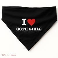 I Love Goth USA-Made Doggie Bandana thumb 0