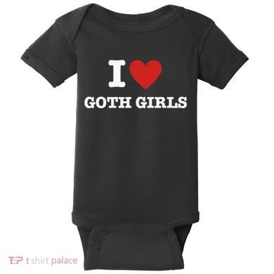 I Love Goth Baby Bodysuit