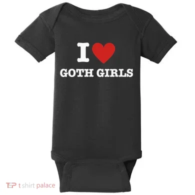I Love Goth Baby Bodysuit
