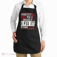 I Let God Fix It Because If I Fix It I'm Going To Jail Retro Apron thumb 2