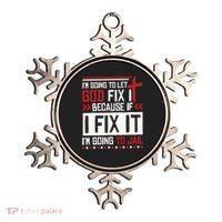 I Let God Fix It Because If I Fix It I'm Going To Jail Retro Ornament thumb 0