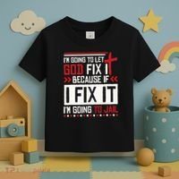 I Let God Fix It Because If I Fix It I'm Going To Jail Retro Toddler T-Shirt thumb 3