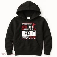 I Let God Fix It Because If I Fix It I'm Going To Jail Retro Kids Hoodie thumb 0