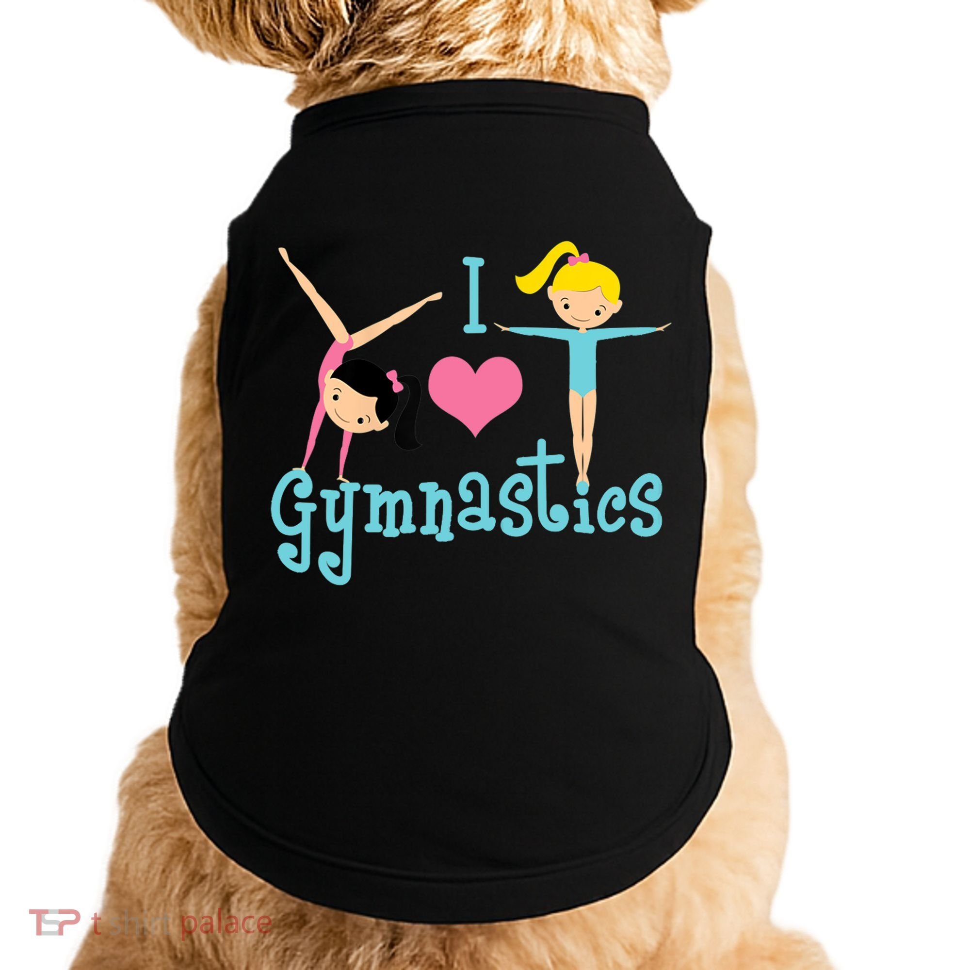 I Love Gymnastics TShirt Doggie Tank