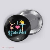 I Love Gymnastics TShirt Button thumb 0