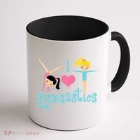 I Love Gymnastics TShirt Coffee Mug thumb 1