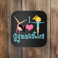I Love Gymnastics TShirt Coaster thumb 0