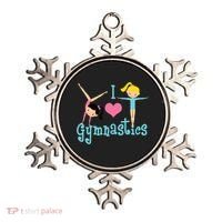 I Love Gymnastics TShirt Ornament thumb 0