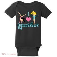 I Love Gymnastics TShirt Baby Bodysuit thumb 0