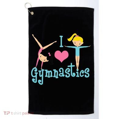 I Love Gymnastics TShirt Golf Towel