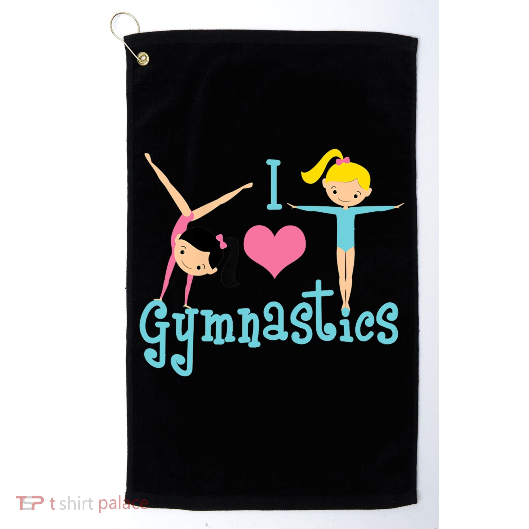 I Love Gymnastics TShirt Golf Towel
