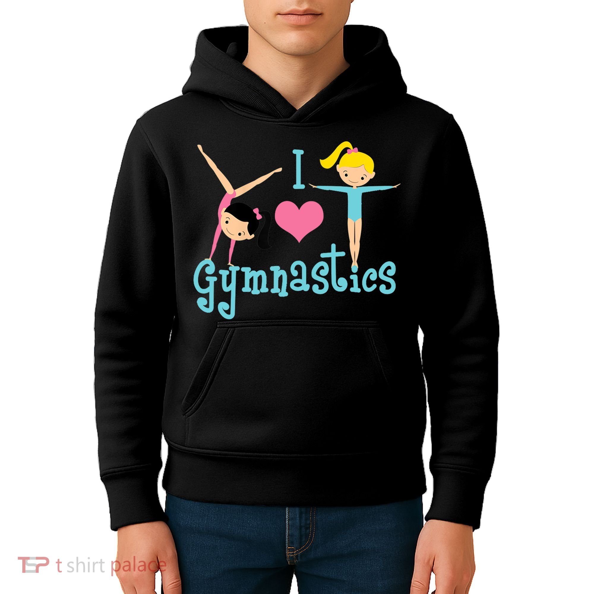 I Love Gymnastics TShirt Kids Hoodie