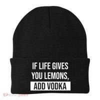 If Life Gives You Lemons Add Vodka Funny Beanie thumb 0
