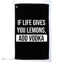 If Life Gives You Lemons Add Vodka Funny Golf Towel thumb 0