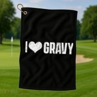 I Love Gravy Thanksgiving Golf Towel thumb 1