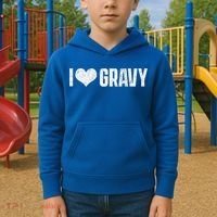 I Love Gravy Thanksgiving Kids Hoodie thumb 2