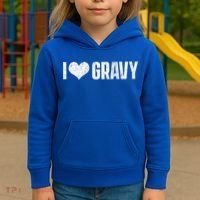 I Love Gravy Thanksgiving Kids Hoodie thumb 3