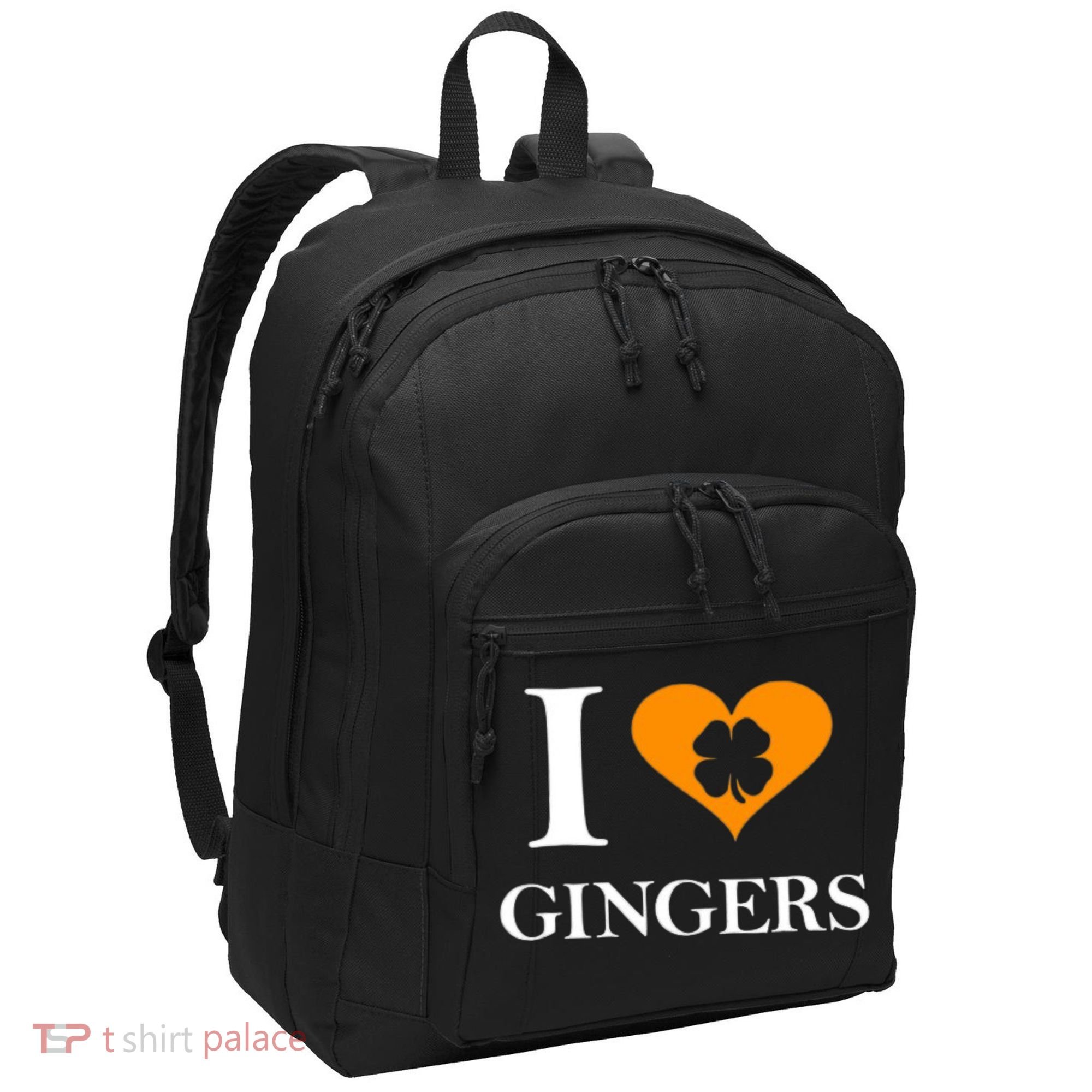 I Love Gingers Heart Shamrock Redhead Lover Port Authority Basic Backpack
