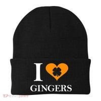 I Love Gingers Heart Shamrock Redhead Lover Beanie thumb 0