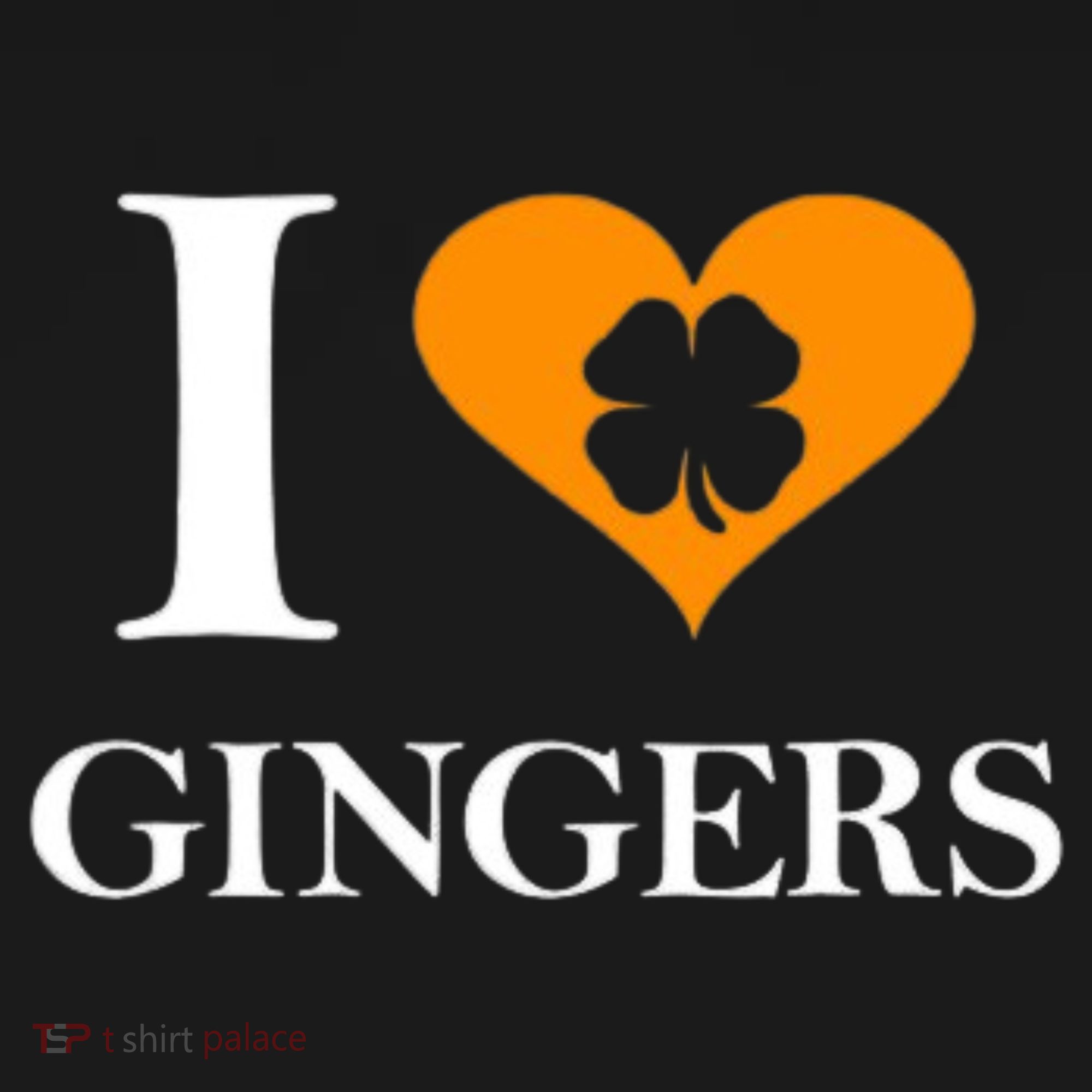 I Love Gingers Heart Shamrock Redhead Lover Women's Tank Top