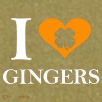 I Love Gingers Heart Shamrock Redhead Lover Garment-Dyed Women's Muscle Tee thumb 6