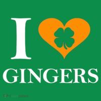 I Love Gingers Heart Shamrock Redhead Lover Mousepad thumb 1
