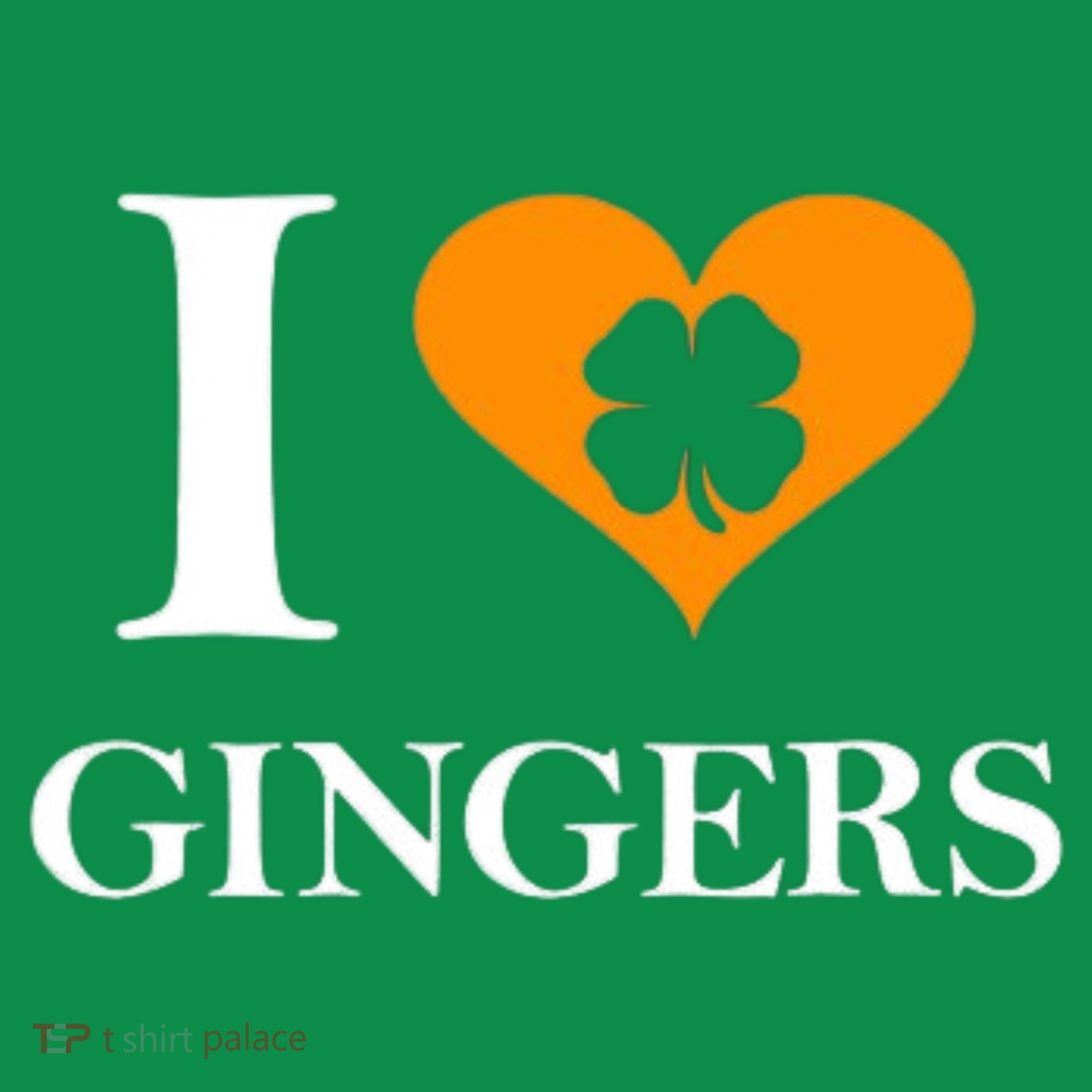 I Love Gingers Heart Shamrock Redhead Lover Ornament