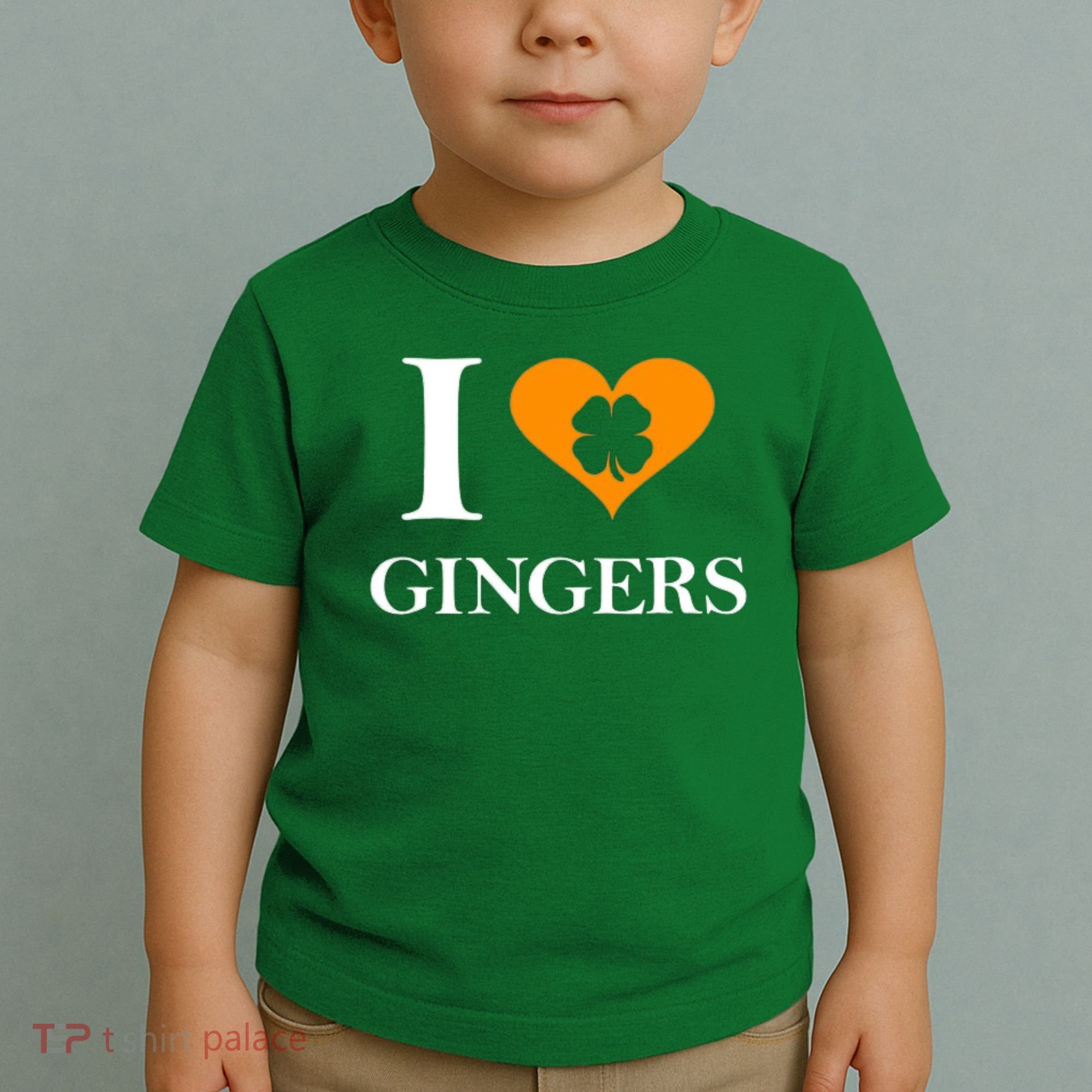 I Love Gingers Heart Shamrock Redhead Lover Toddler T-Shirt