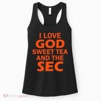 I Love God Sweet Tea And The Sec Southern Football Women's Tank Top thumb 0