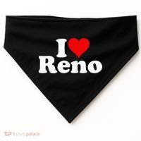 I Love Heart Reno Nevada Nv USA-Made Doggie Bandana thumb 0