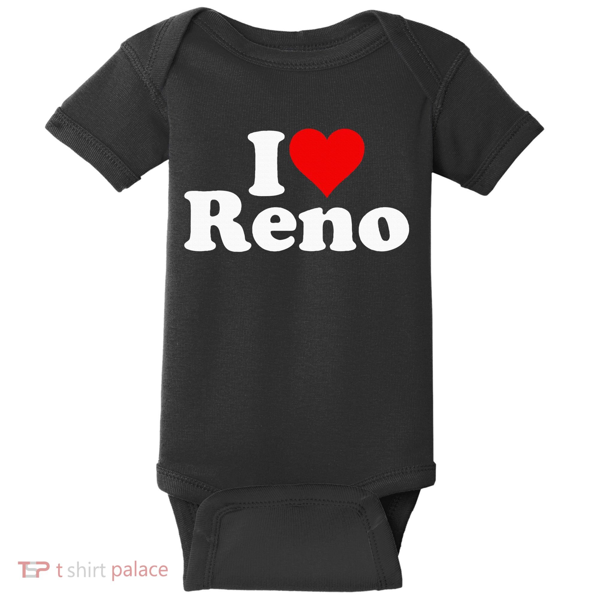 I Love Heart Reno Nevada Nv Baby Bodysuit