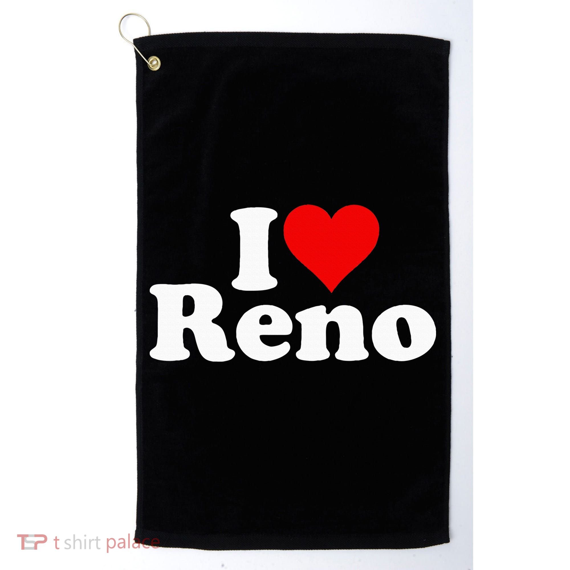 I Love Heart Reno Nevada Nv Golf Towel