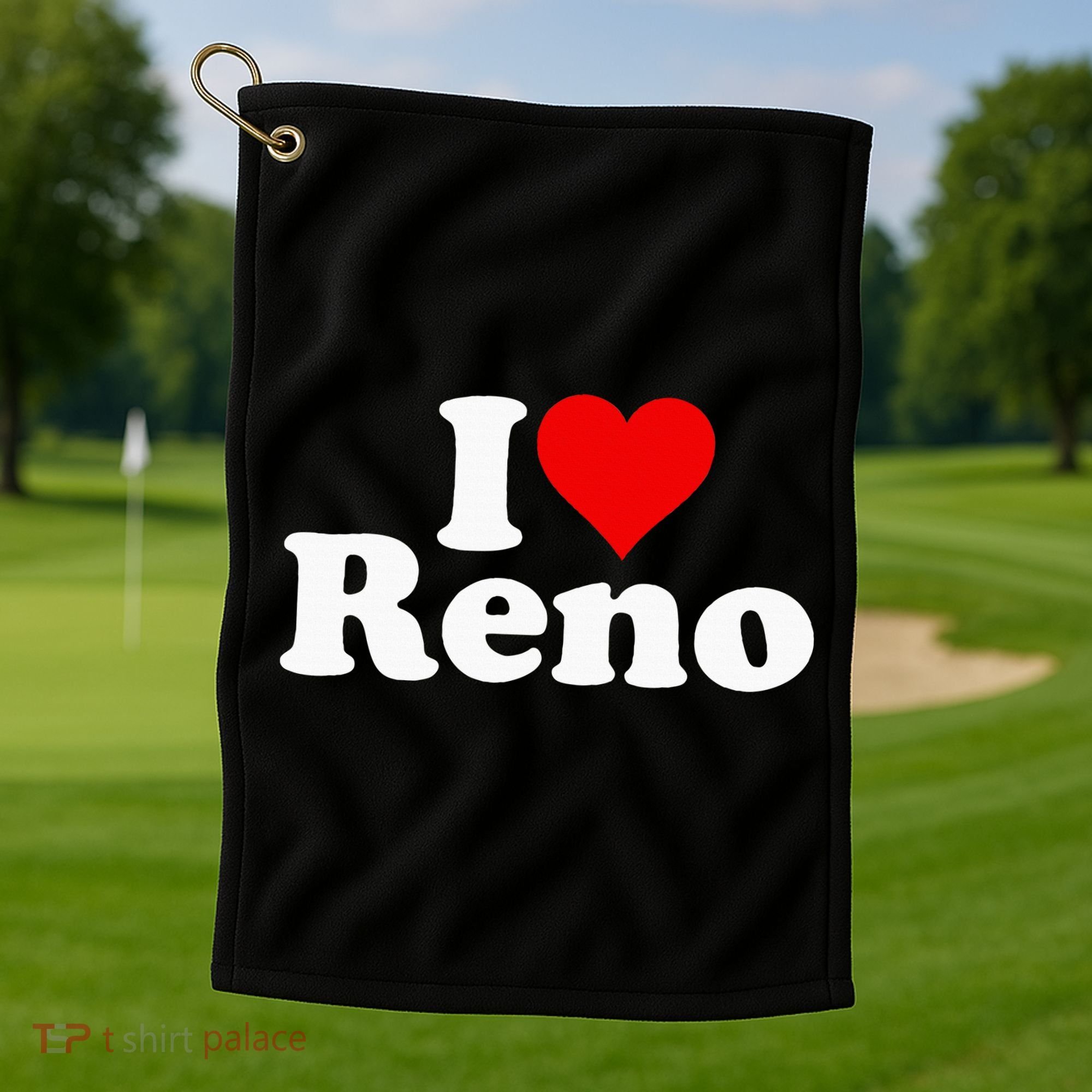 I Love Heart Reno Nevada Nv Golf Towel