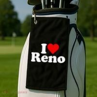 I Love Heart Reno Nevada Nv Golf Towel thumb 2