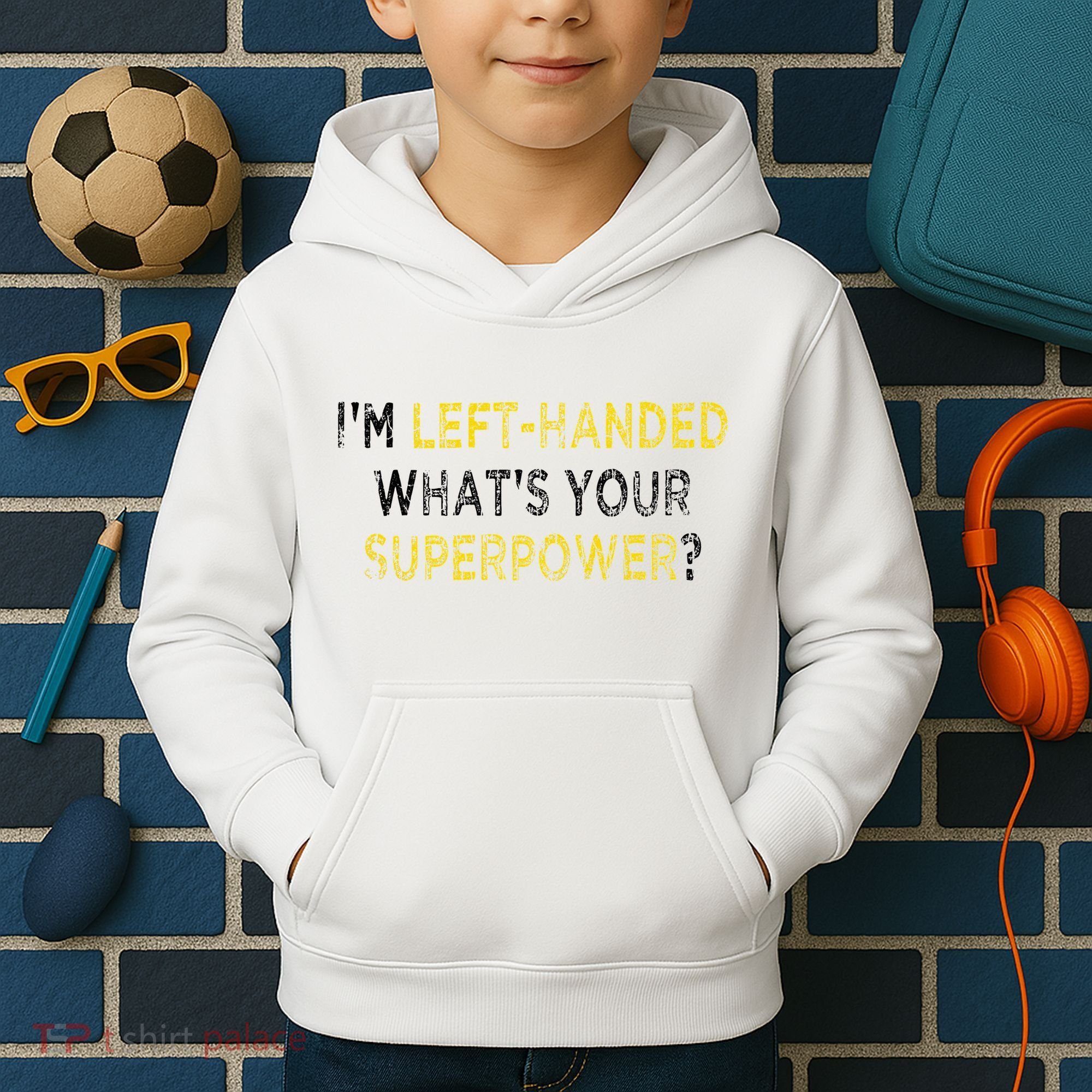 I’M Left Handed Whats Your Superpower Kids Hoodie
