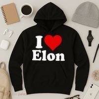 I Love Heart Elon North Carolina Hoodie thumb 3