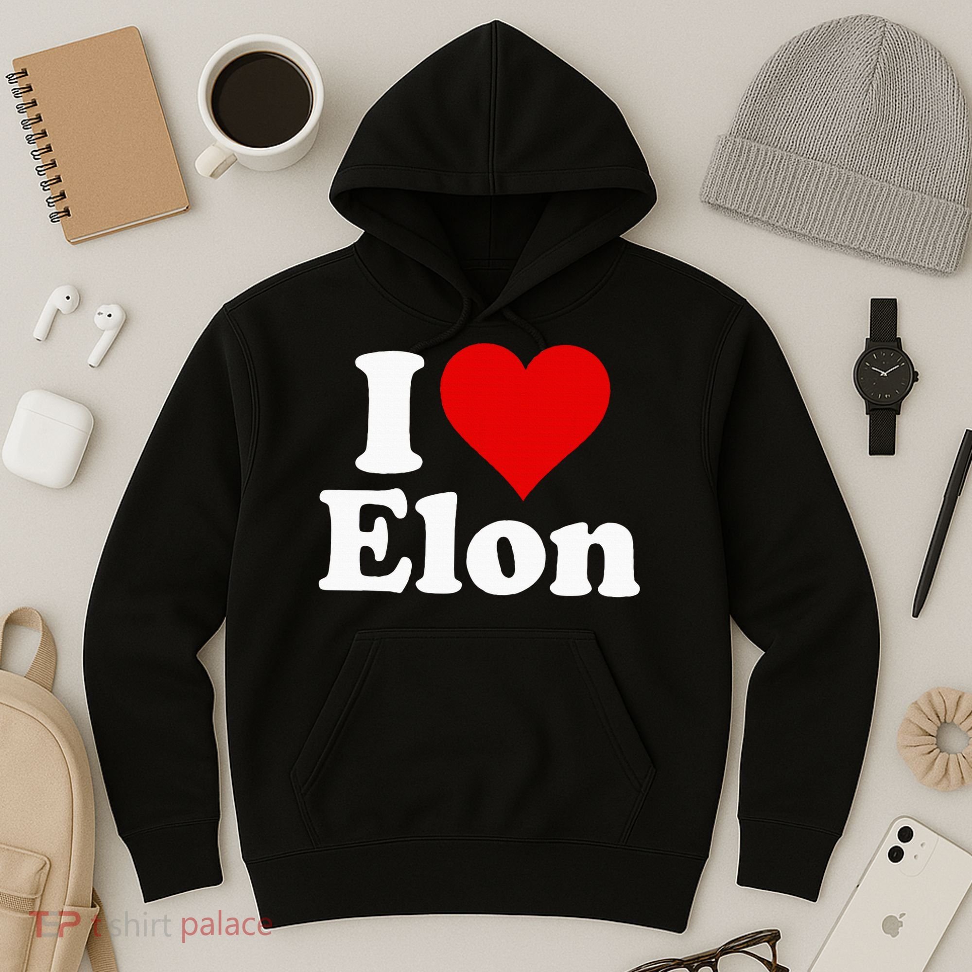 I Love Heart Elon North Carolina Hoodie