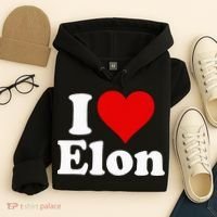 I Love Heart Elon North Carolina Hoodie thumb 4