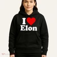 I Love Heart Elon North Carolina Hoodie thumb 5