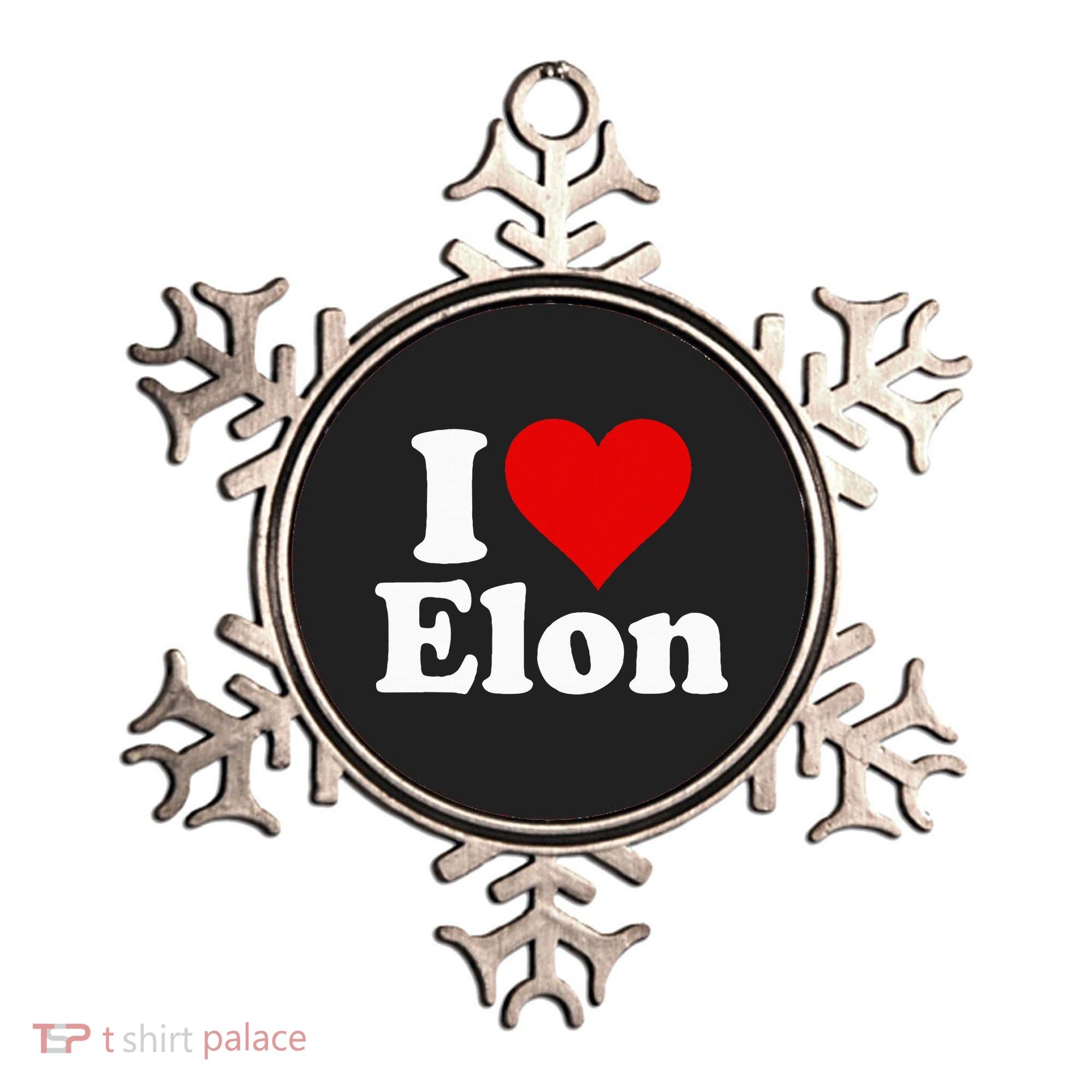 I Love Heart Elon North Carolina Ornament