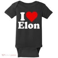 I Love Heart Elon North Carolina Baby Bodysuit thumb 0
