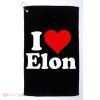 I Love Heart Elon North Carolina Golf Towel thumb 0